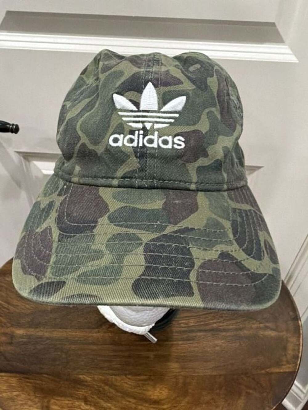 Adidas Camouflage Adjustable Hat Green Camo Cap